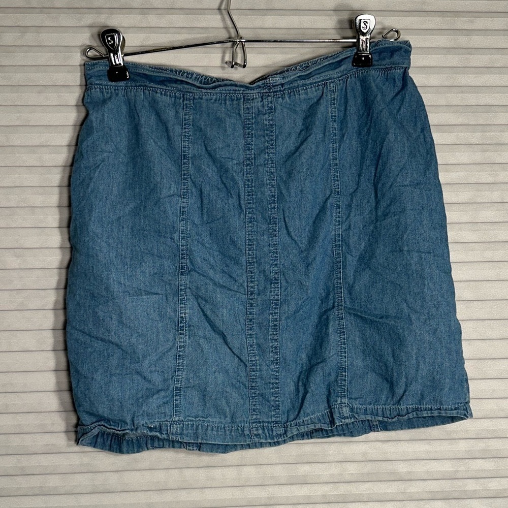 Chambray mini skirt